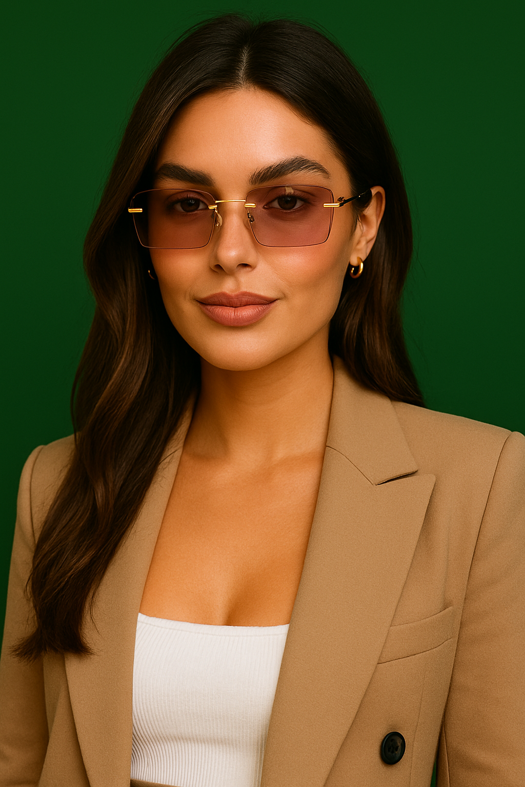 Unisex Sonnenbrille Rahmenlos Grau Einheitsgröße Kunststoff UV400