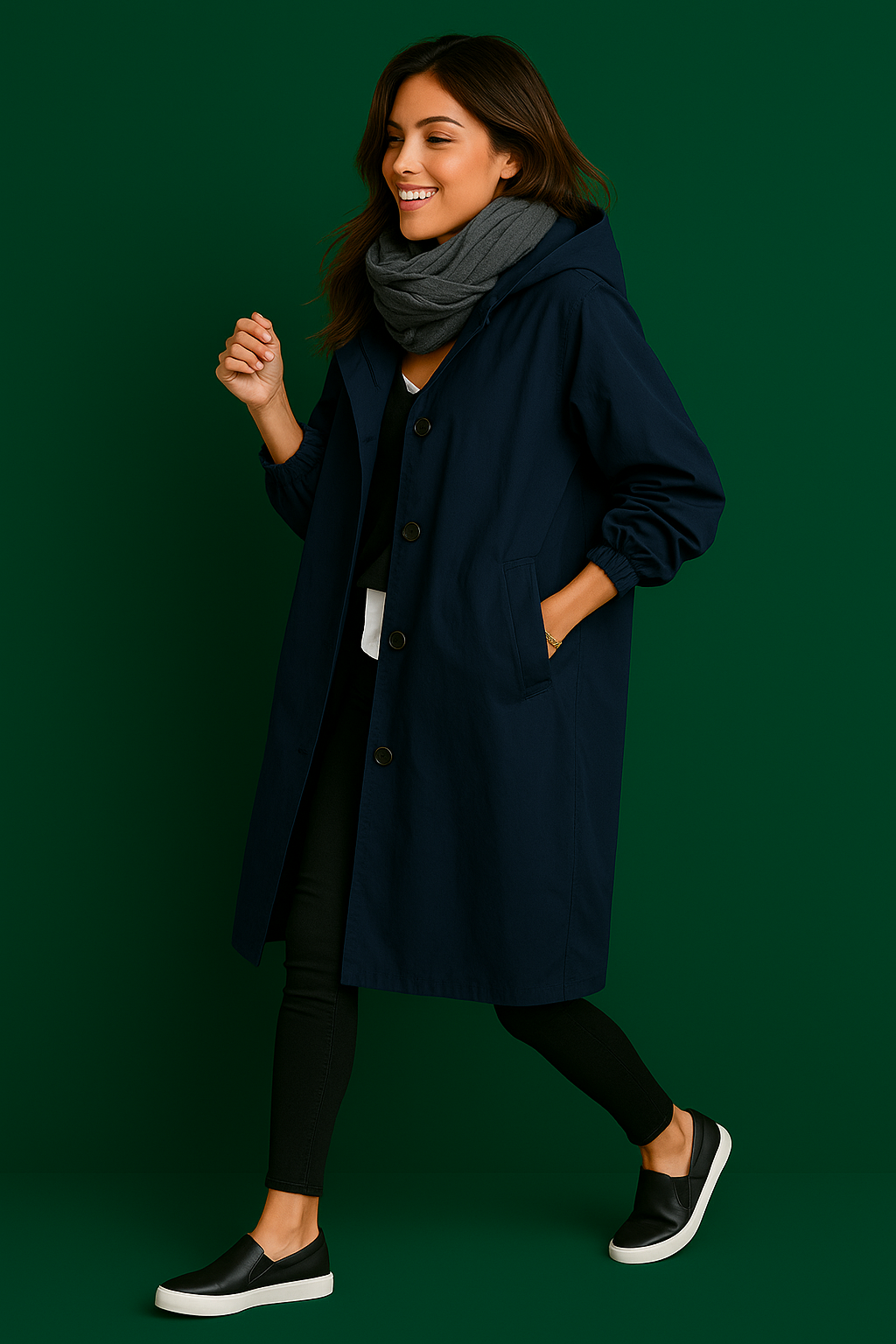 Leichte Jacke mit Kapuze – Atmungsaktives Material und Lockere Passform für Freizeit und Sportaktivitäten