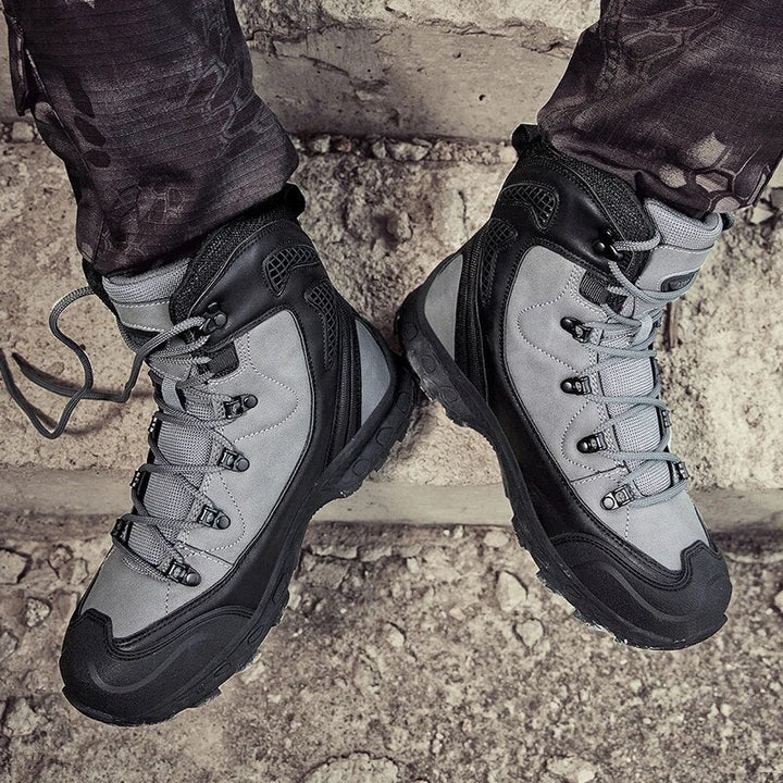 Herren Kampfstiefel Schwarz Größe 42 Wasserdicht Leder für Outdoor und Militär 5