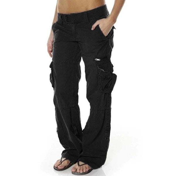 Damen Hosen aus Baumwolle - Cargohosen mit Taschen