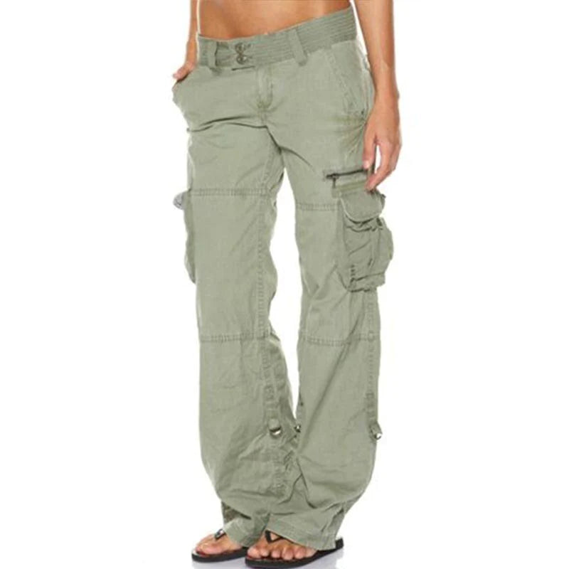 Damen Hosen aus Baumwolle - Cargohosen mit Taschen
