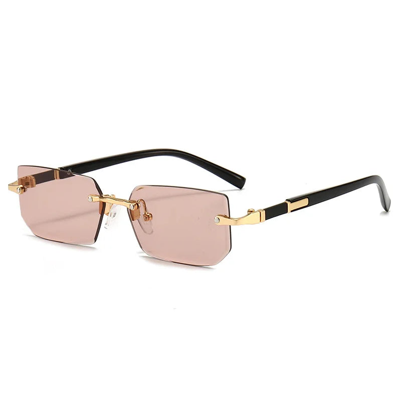 Unisex Sonnenbrille Rahmenlos Grau Einheitsgröße Kunststoff UV400