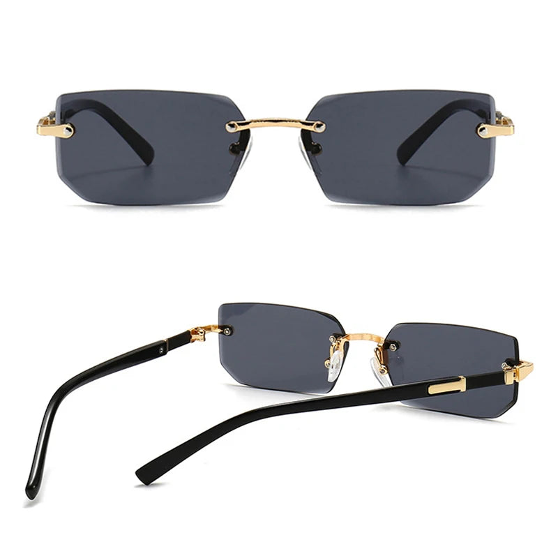 Unisex Sonnenbrille Rahmenlos Grau Einheitsgröße Kunststoff UV400
