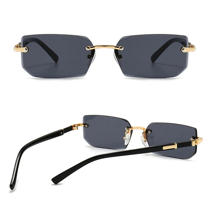 Unisex Sonnenbrille Rahmenlos Grau Einheitsgröße Kunststoff UV400