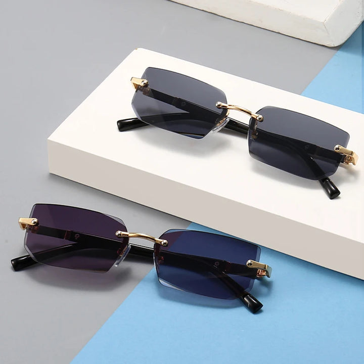 Unisex Sonnenbrille Rahmenlos Grau Einheitsgröße Kunststoff UV400