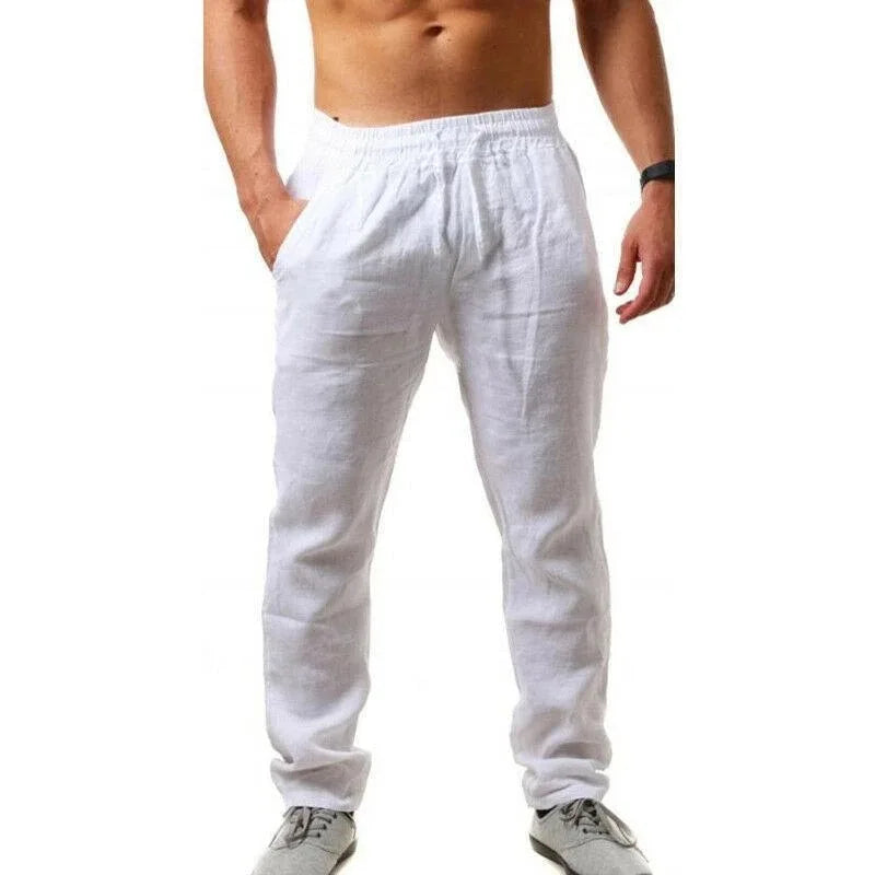 Variant image for Herren Jogginghose aus Baumwolle und Leinen – Bequeme Trainingshose für Sommer in S-4XL, Lockerer Schnitt, Atmungsaktiv-2
