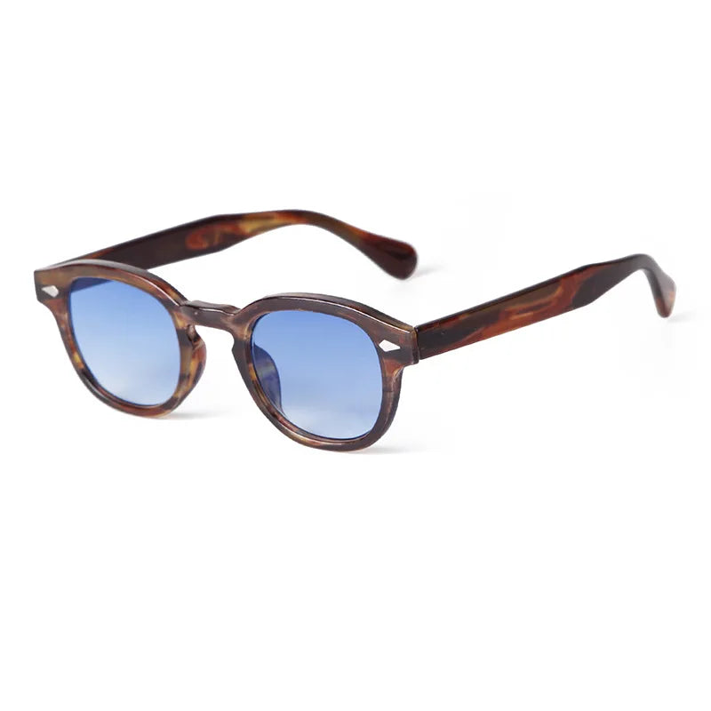 Variant image for Unisex Sonnenbrille Gelbblau UV400 Rund Kunststoff-22