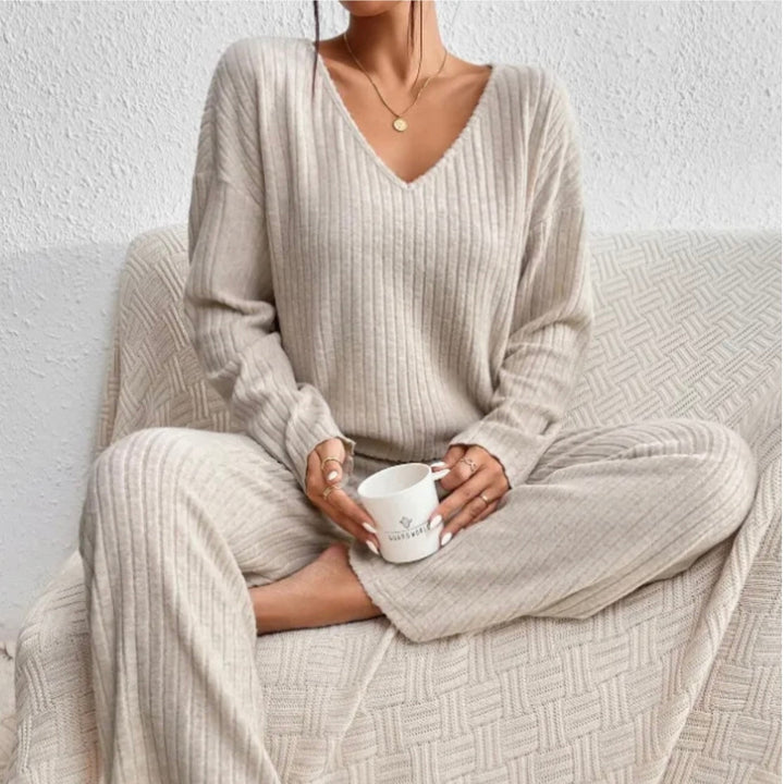 Zweiteiliges Lounge-Set aus Weichem, Atmungsaktivem Material – Modernes Design für Entspannende Stunden