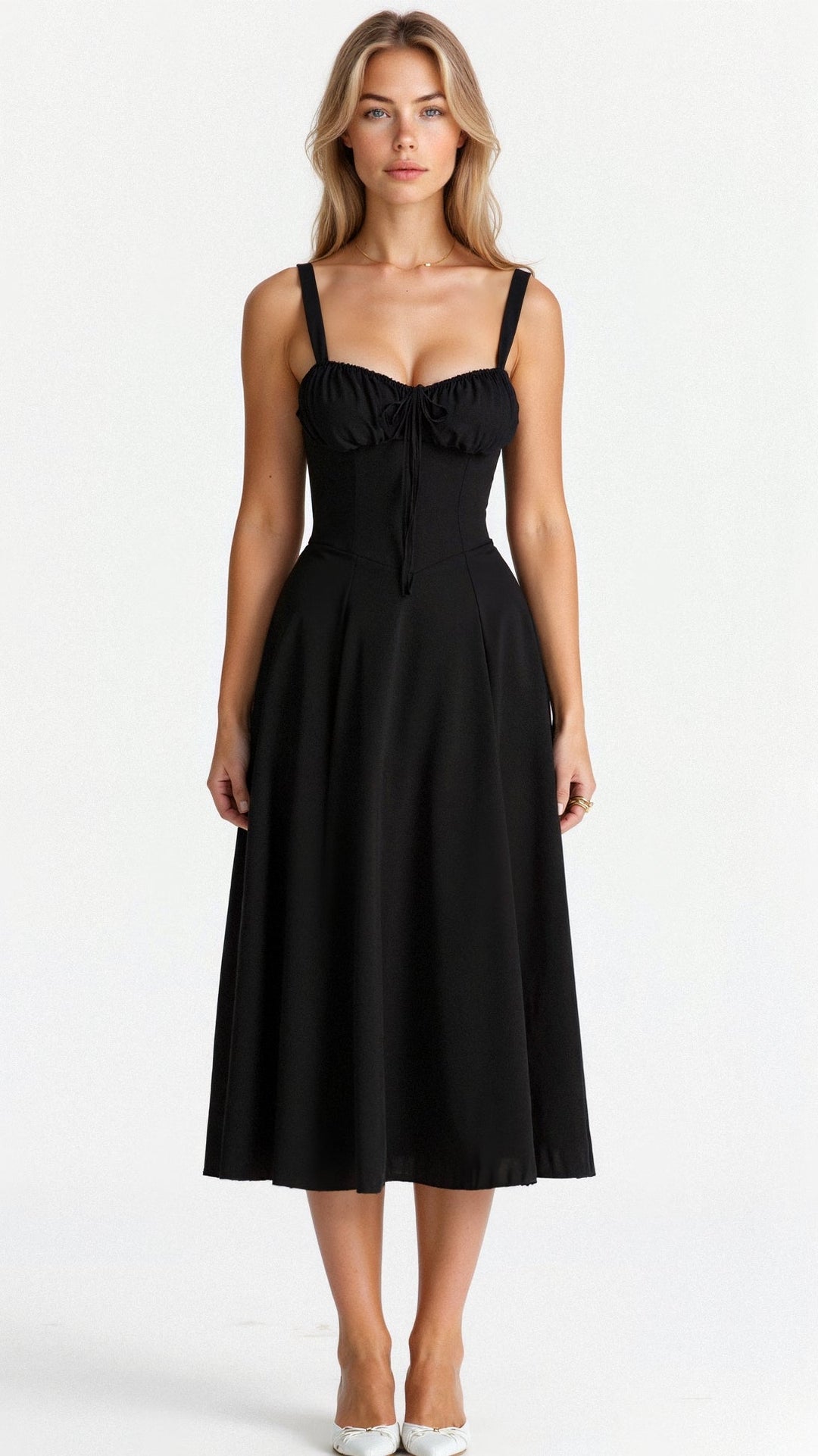 Variant image for Elegantes Kiana Midikleid mit Korsett-Oberteil – Figurbetont, Fließend, Festliches Kleid für Damen, Hochzeitsgast geeignet-6