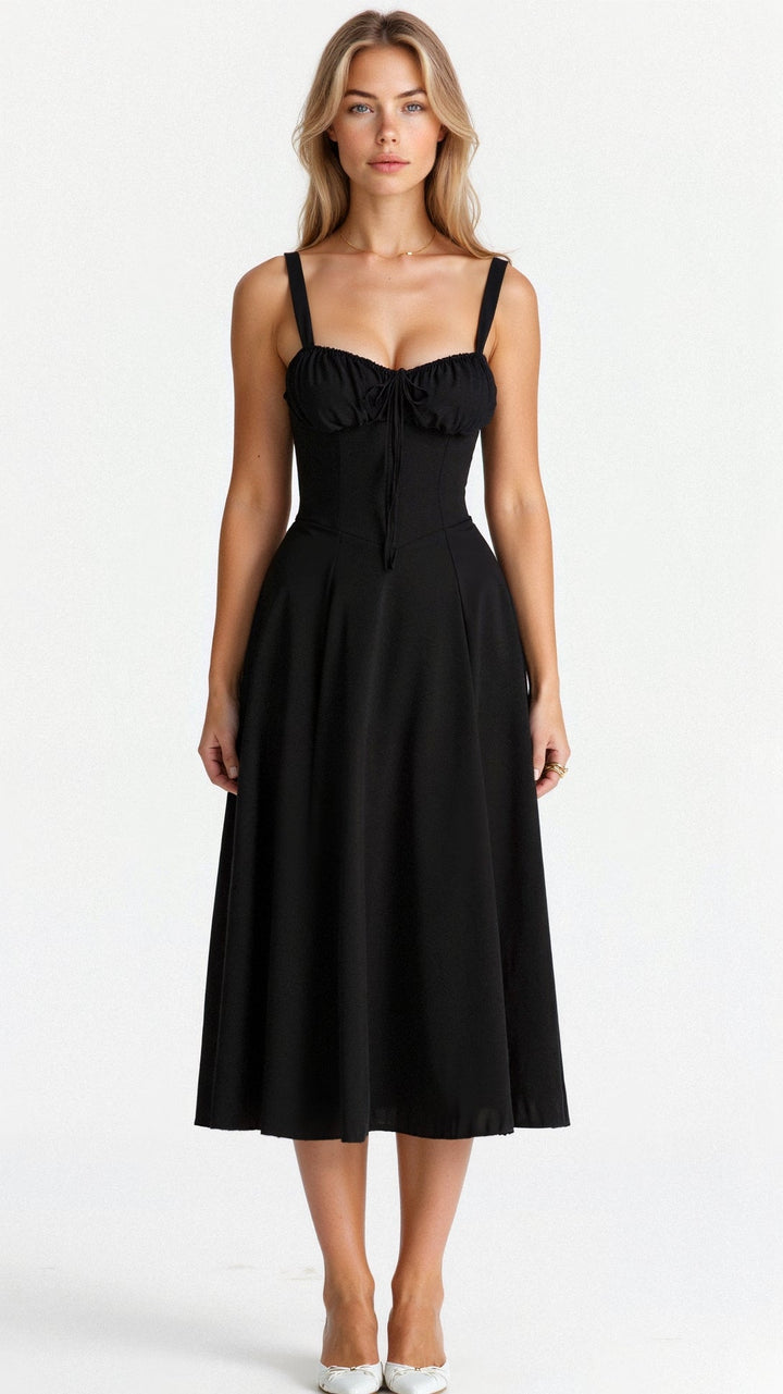 Variant image for Elegantes Kiana Midikleid mit Korsett-Oberteil – Figurbetont, Fließend, Festliches Kleid für Damen, Hochzeitsgast geeignet-6