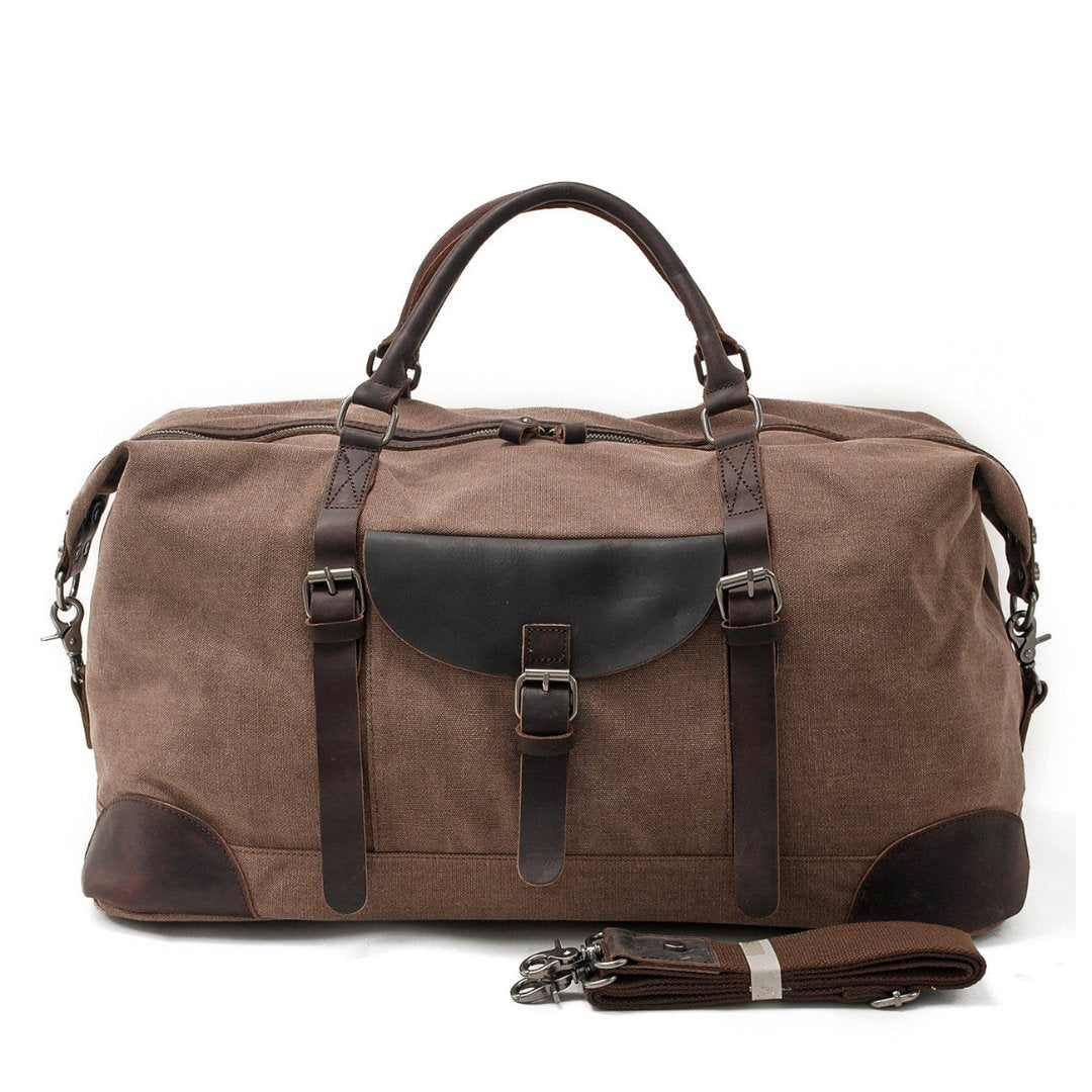 Variant image for Vintage Reisetasche Damen aus Robuste Segeltuch – Große Weekender Tasche 55x37x28cm für Reisen und Wochenendausflüge-3