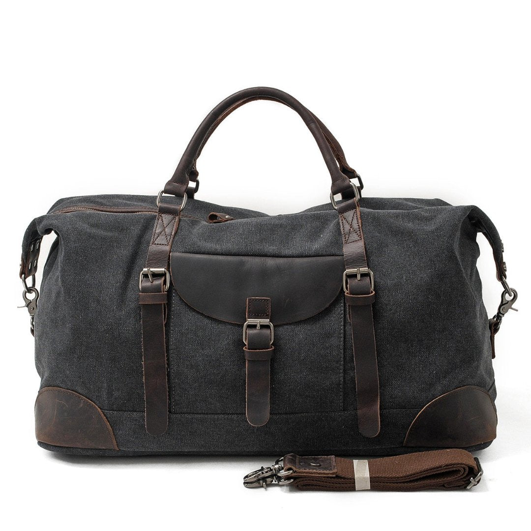 Variant image for Vintage Reisetasche Damen aus Robuste Segeltuch – Große Weekender Tasche 55x37x28cm für Reisen und Wochenendausflüge-4